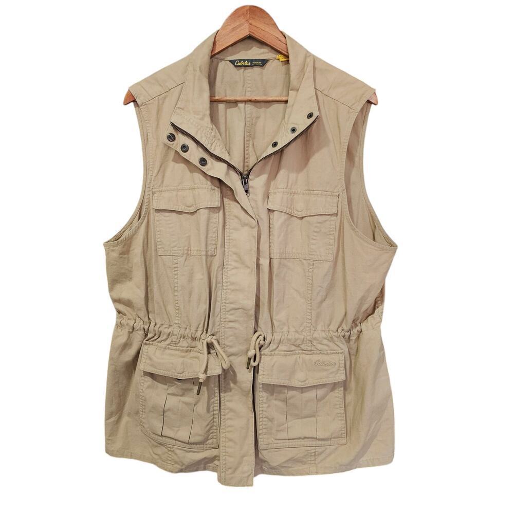 Cabela's Safari Series Full-Zip Vest Khaki Size 2XL